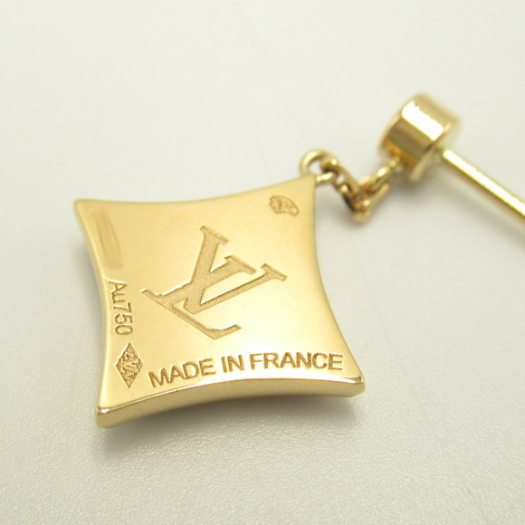 Louis Vuitton Star Blossom BB Earrings Onyx Diamond Yellow Gold Clear Black - Picture 6 of 8